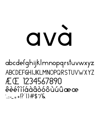 création d'une typographie "avà"